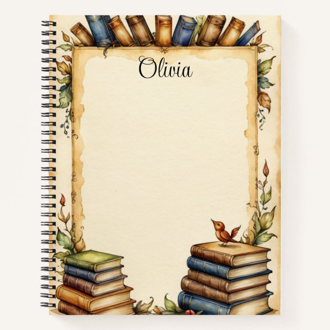 Customizable Whimsical Design on Notebook (Front)