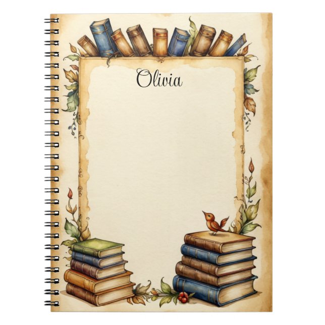 Customizable Whimsical Design on Notebook (Front)