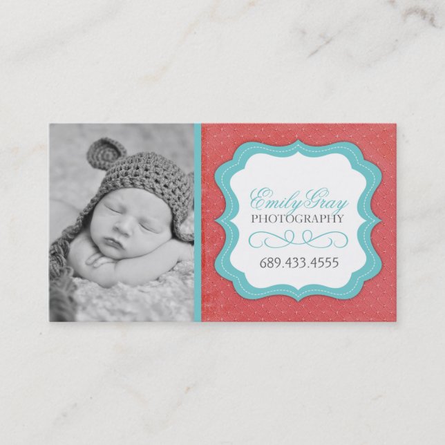 Customizable Whimsical Photographer Business Cards (Front)