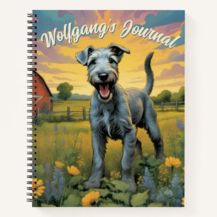 Customizable Whimsical Wolfhound Farm Journal