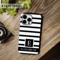 Customizable White And Black Colour Stripes 