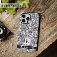 Customizable White And Black Paisley Pattern