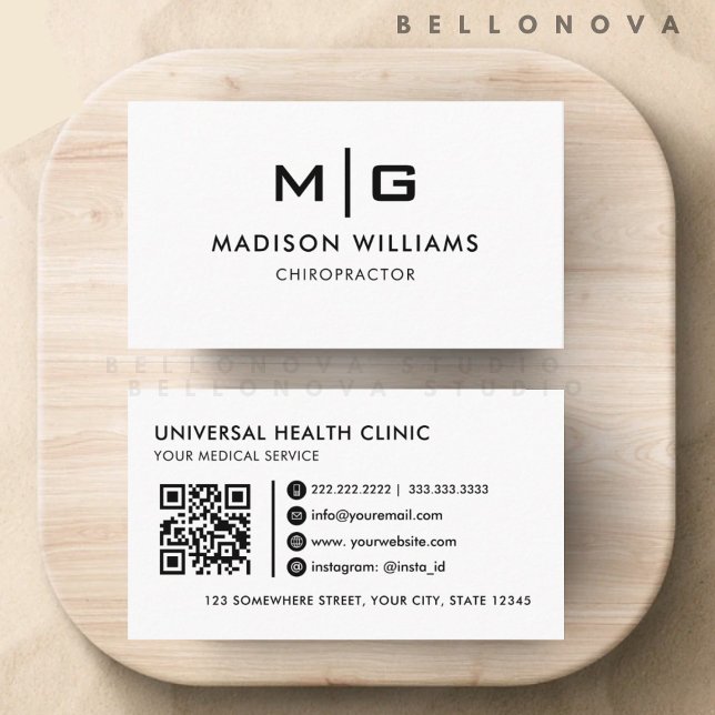 Customizable White And Black  Professional  Business Card (Customizable White And Black Professional Business Card)