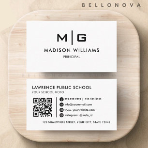 Customizable White And Black Professional Business Card