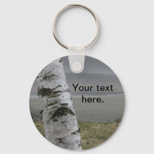 Customizable White Birch Keychain