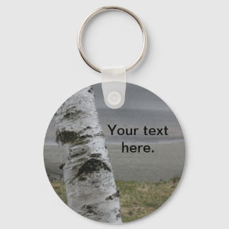Customizable White Birch Keychain