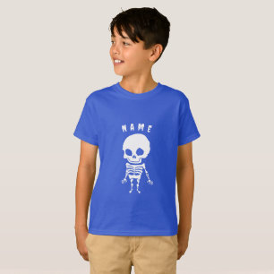 Customizable White Halloween Baby Skeleton T-Shirt