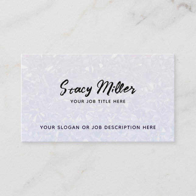 Customizable White Holographic Business Cards (Front)