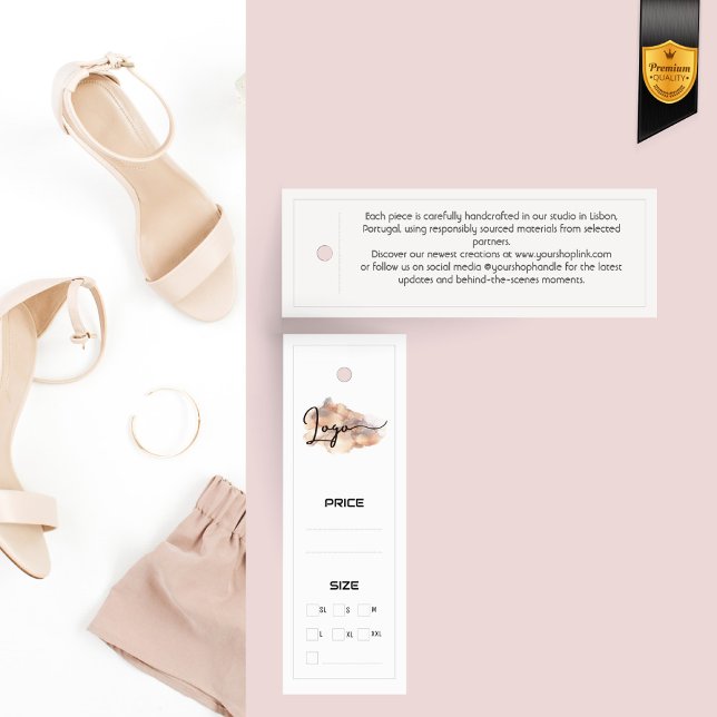 Customizable White Logo Clothing Tag (Customizable White Logo Clothing Tag)