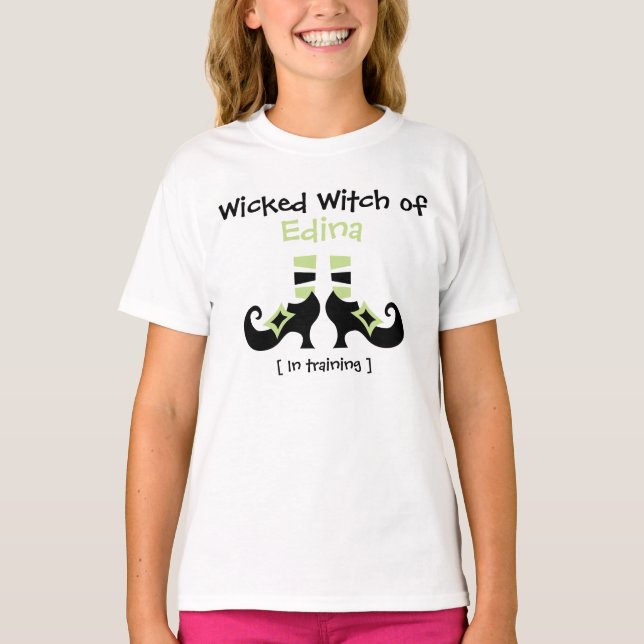 Customizable Wicked Witch Halloween T-Shirt (Front)