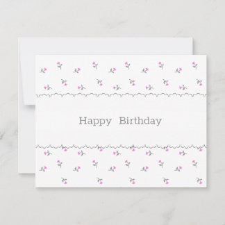 Customizable Wild Rose Text Card