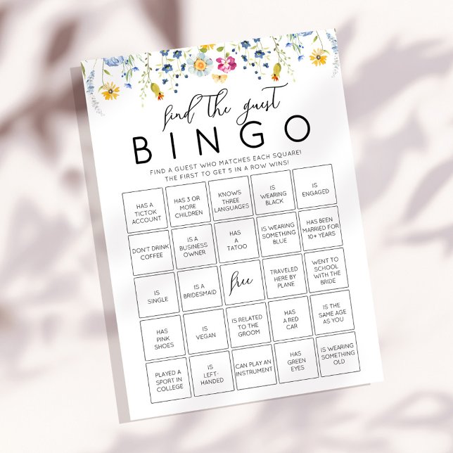 Customizable Wildflowers Bingo Game Card (Creator Uploaded)