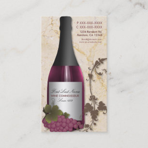 Customizable wine grape vine business cards