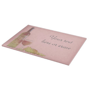 Customizable Wine Rose Grape Cutting Board