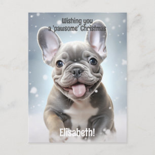  Customizable Winter Paws of Joy Postcard