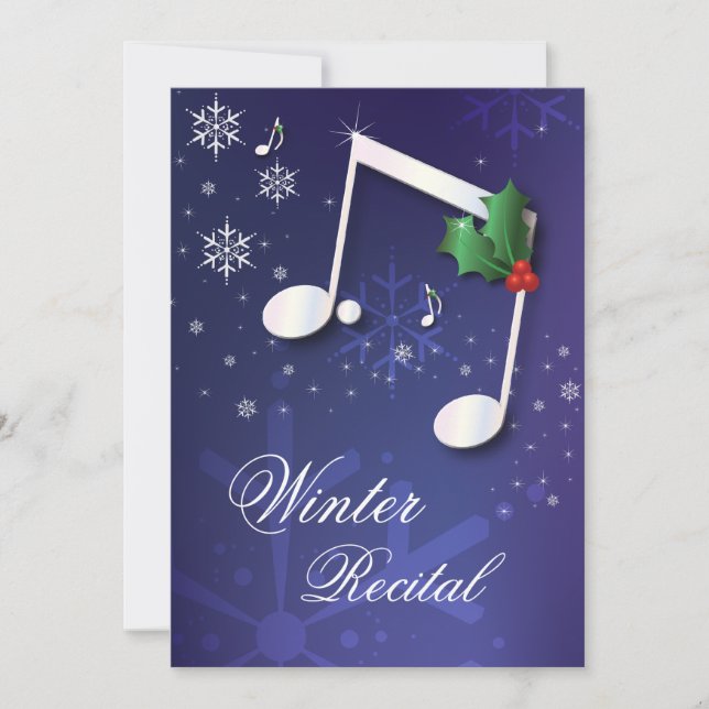 Customizable Winter Recital Invitation (Front)
