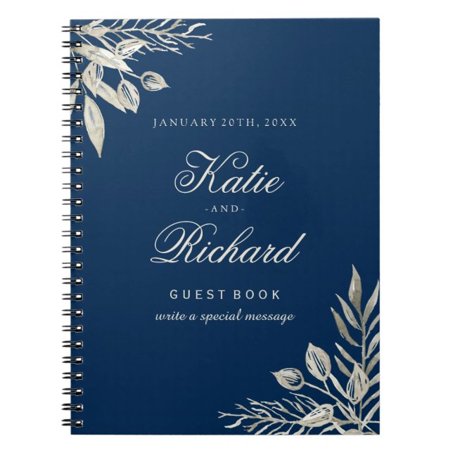Customizable Winter Wedding Guest Book (Front)