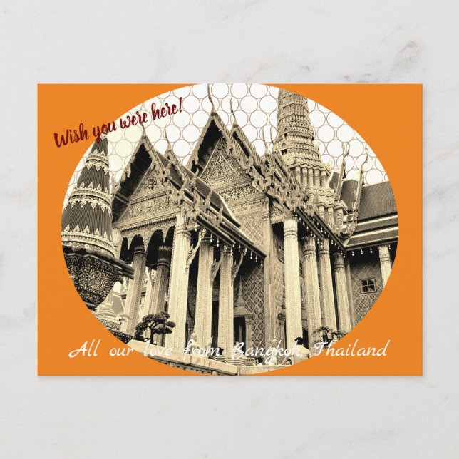 Customizable Wish you were here postcard (Front)