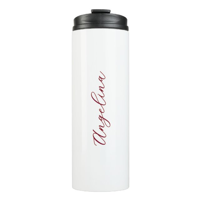 Customizable with your name or unique message  thermal tumbler (Front)