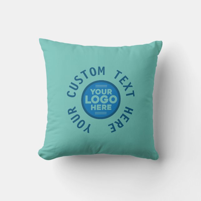 Customizable with Your Text or Logo Here Throw Pil Throw Pillow (Front)