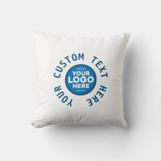 Customizable with Your Text or Logo Here Throw Pillow