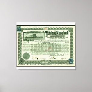 Customizable WM Railroad Gold Bond Reproduction Canvas Print