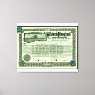 Customizable WM Railroad Gold Bond Reproduction Canvas Print