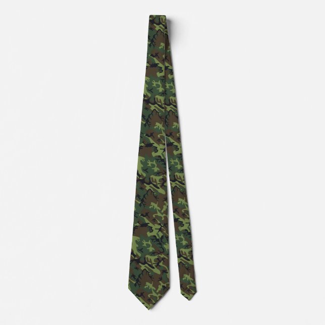 Customizable Woodland Camo Tie (Front)