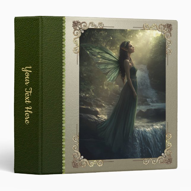 Customizable Woodland Faerie Waterfall Binder (Front/Spine)