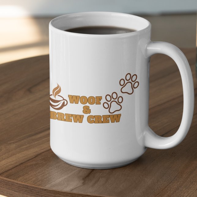 Customizable Woof and Brew Crew Coffee Mug (Creator Uploaded)
