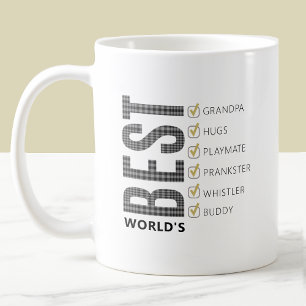 Customizable Worlds Best Grandfather Checklist Coffee Mug