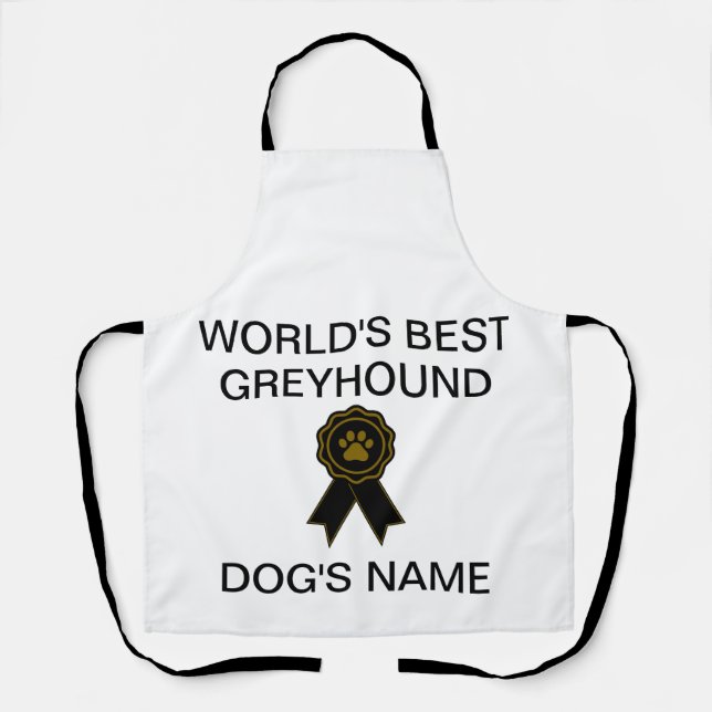 Customizable World's Best Greyhound Design  Apron (Front)