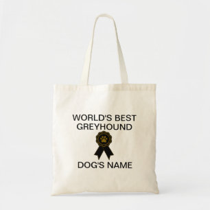 Customizable World's Best Greyhound Design Tote Bag