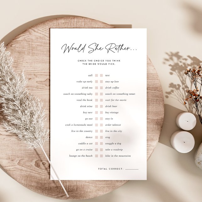 Customizable Would She Rather Bridal Shower Game (Creator Uploaded)