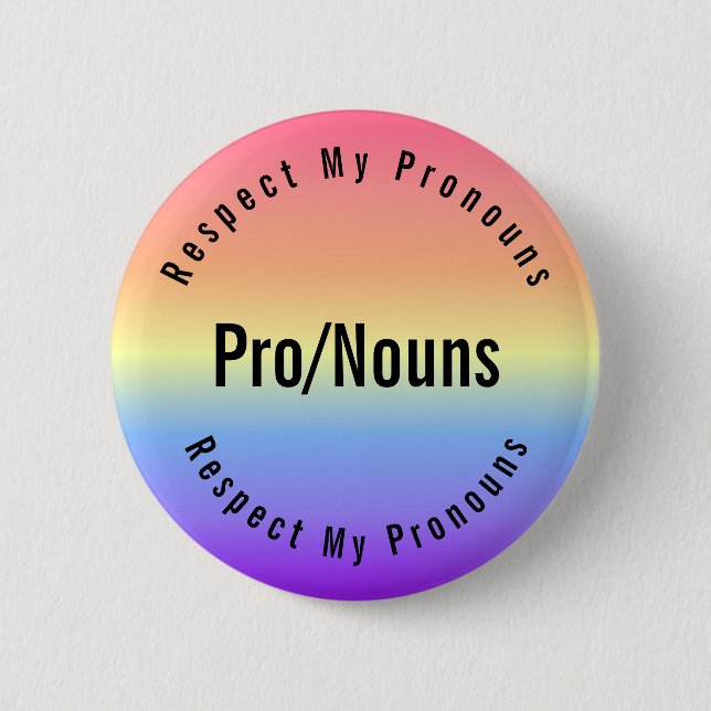 Customizable Xenogender Pronouns Button (Front)