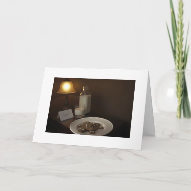 Customizable Xmas Cards Cookies Santa Claus (Front)