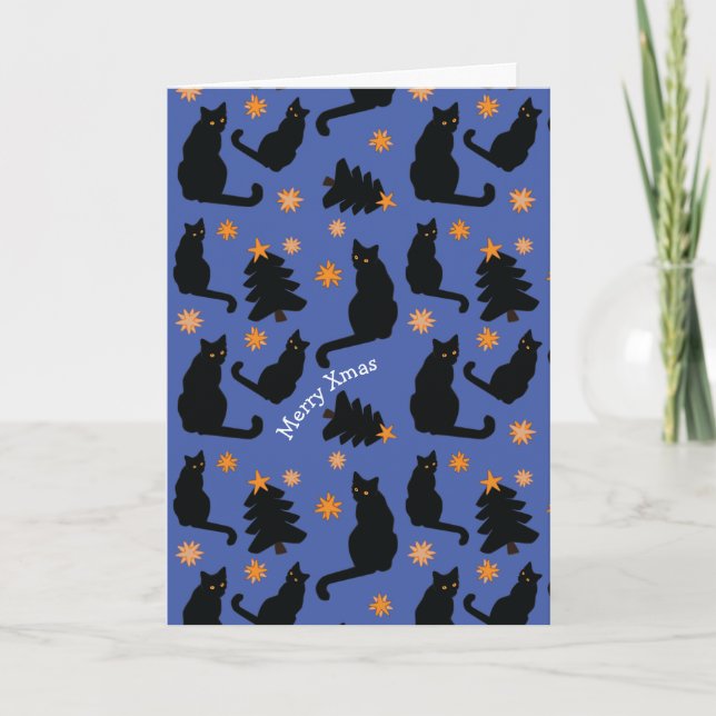 CUSTOMIZABLE XMAS CATS CARD (Front)