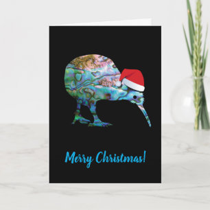 CUSTOMIZABLE XMAS KIWI SANTA CARD