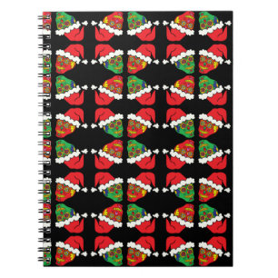 Customizable Xmas Sugar Skulls Notebook