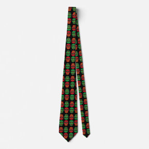 Customizable Xmas Sugar Skulls Tie