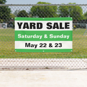 Customizable Yard Sale Neighbourhood Garage Sale Banner