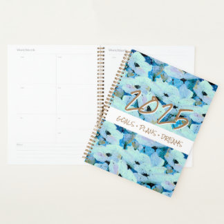 Customizable Year 'Beautiful Life' Painted Poppies Planner