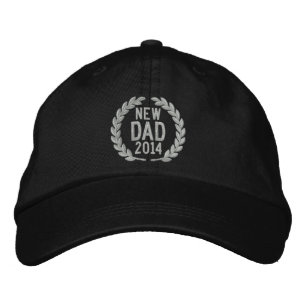 Customizable YEAR for New Dad Laurels Embroidery Embroidered Hat