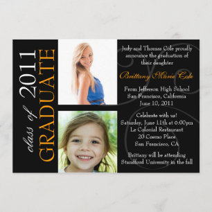 Customizable Year Graduate Photo Announcement