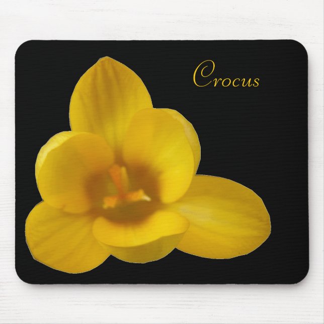Customizable Yellow Crocus Mousepad (Front)