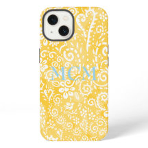 Customizable Yellow Paisley iphone cover