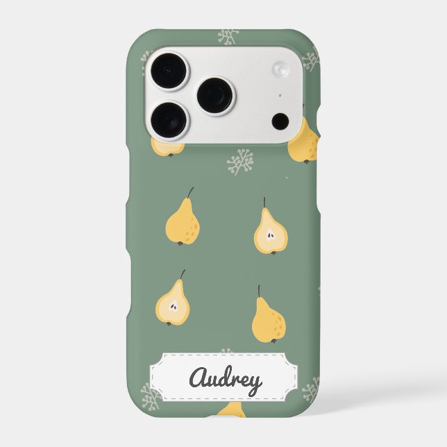 Customizable Yellow Pear Seamless Pattern (Back)