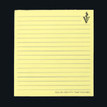 Customizable Yellow Veterinarian Office Veterinary Notepad<br><div class="desc">Customize your own yellow veterinarian office notepad with the medical caduceus symbol for veterinary medicine. Personalize with a doctor's name at the bottom or other text for animal patient notes.</div>