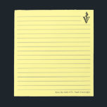 Customizable Yellow Veterinarian Office Veterinary Notepad<br><div class="desc">Customize your own yellow veterinarian office notepad with the medical caduceus symbol for veterinary medicine. Personalize with a doctor's name at the bottom or other text for animal patient notes.</div>