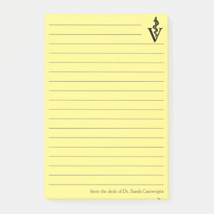 Customizable Yellow Veterinarian Office Veterinary Post-it Notes